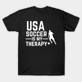 Usa Soccer Is My Therapy T-Shirt